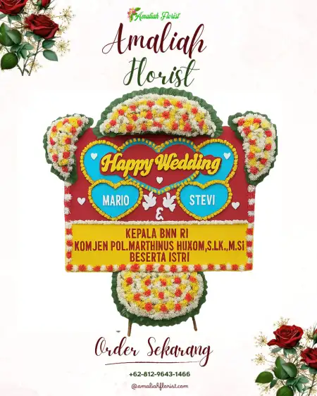Papan Bunga Pernikahan Demit